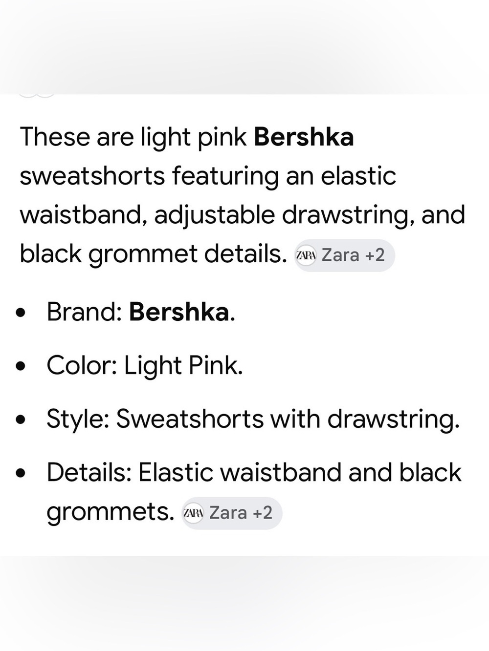 Bershka sweat shorts w elastic and drawstring waistband, sz Xs, guc - Picture 8 of 8